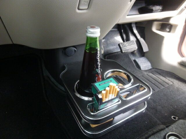 カップホルダー リアルレザーブラック