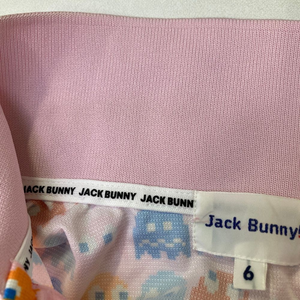 サイズ：6 JACK BUNNY ジャックバニー ×PAC-MAN 半袖ポロシャツ 総柄