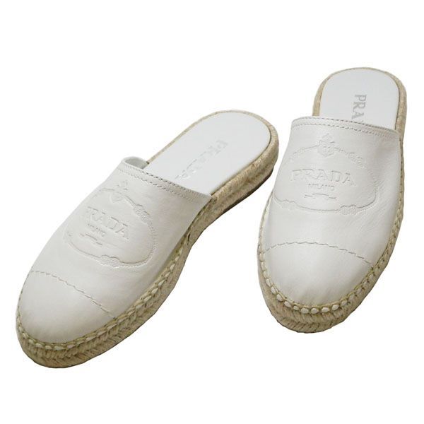 プラダ PRADA レザー エスパドリーユ サンダル 1S859L 