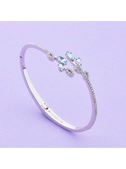 ジュエリー レディース ブレスレット バングル ジバンシィ オリーブブランチシリーズ フォークリスタル シルバートーン バングルブレスレット 女性のための上品な手首