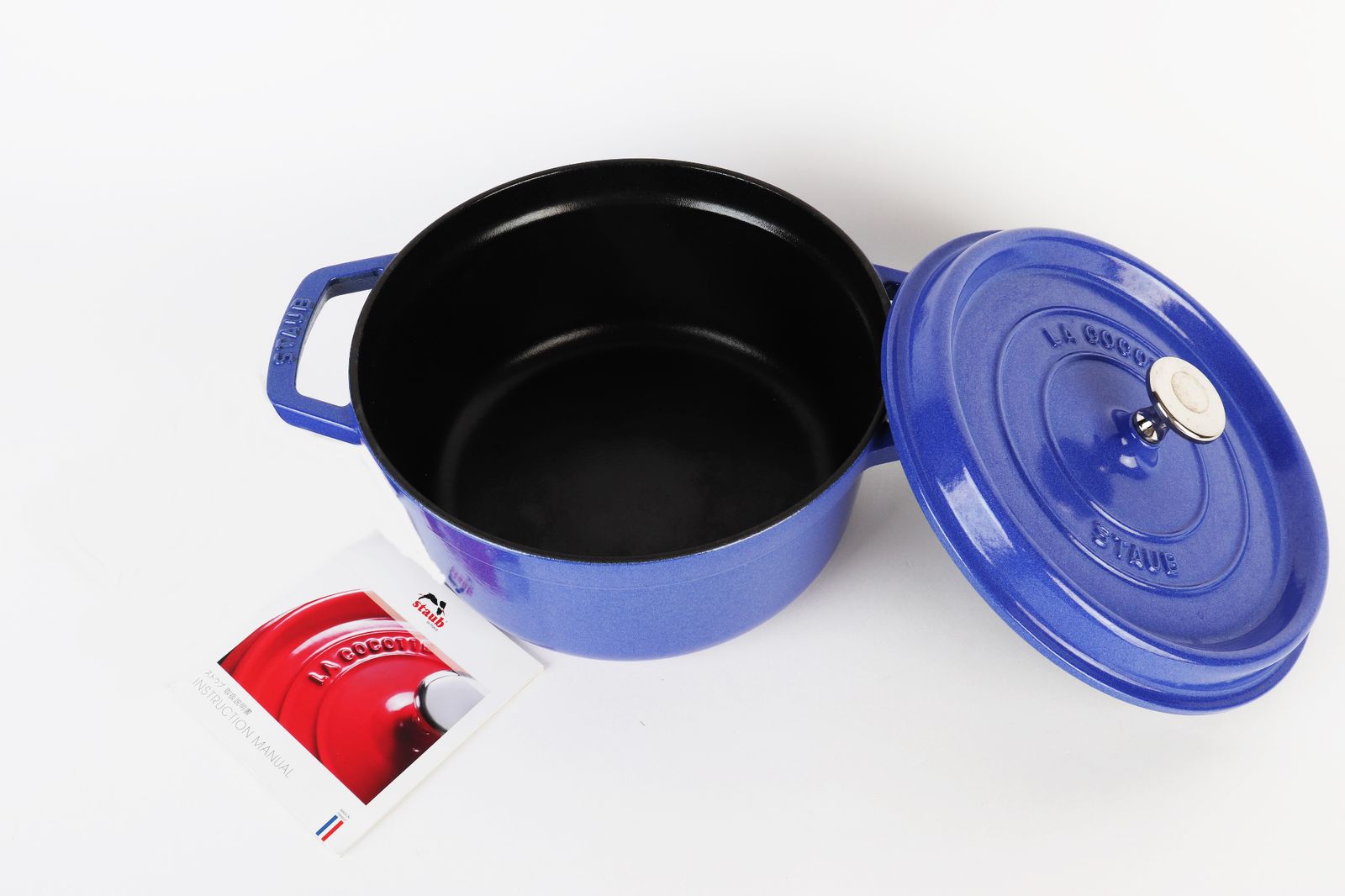 ストウブ ピコ ラウンド ココット 22cm ブルーベリー 40508-228 土鍋 ほうろう 2.6L 炊飯 STAUB R2510-061