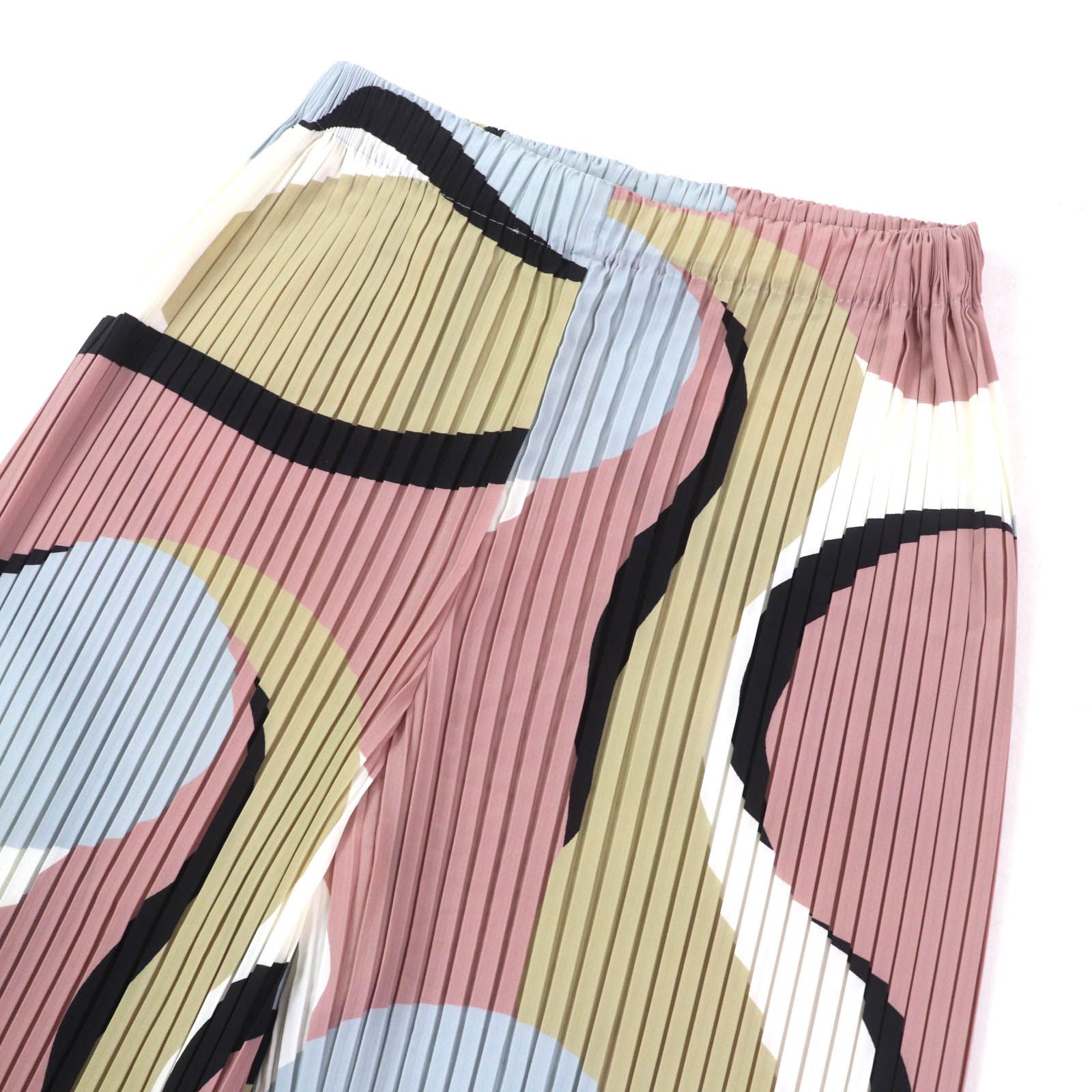 プリーツプリーズ　イッセイミヤケ　マルチカラー　グラフィック　パンツ　総柄　レア 極美品☆PLEATS PLEASE プリーツプリーズ イッセイミヤケ 20SS