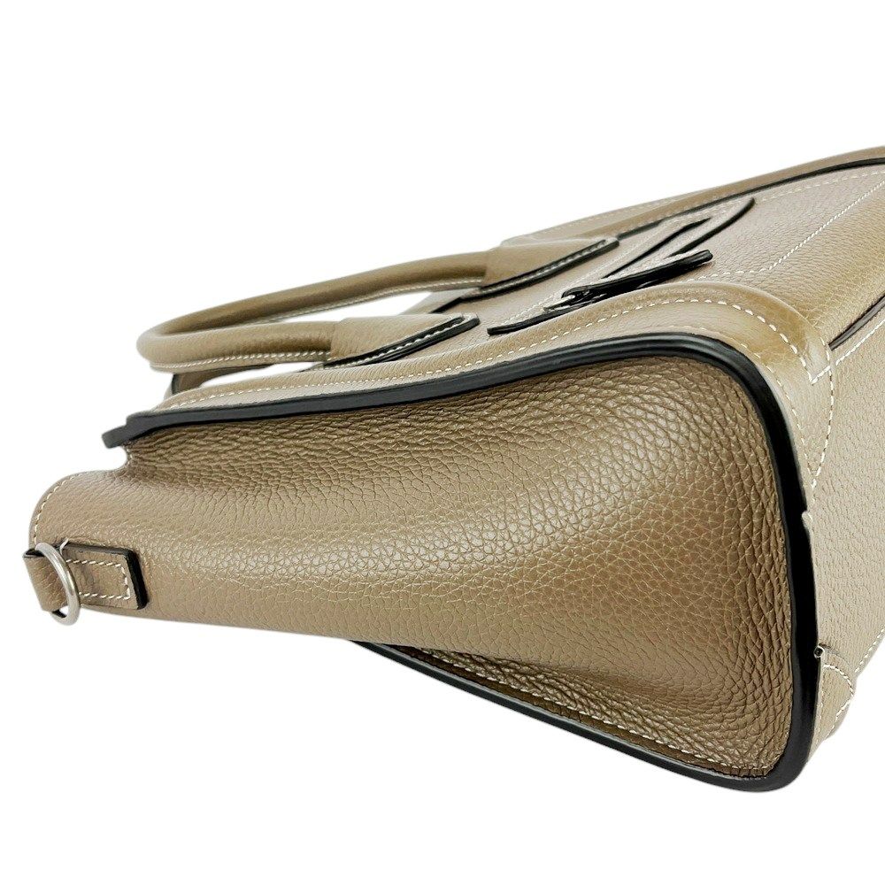 CÉLINE セリーヌ ラゲージ ナノショッパー レザー 2WAYグレージュ CELINE Celine セリーヌ レザー ラゲージ ナノショッパー 2WAY