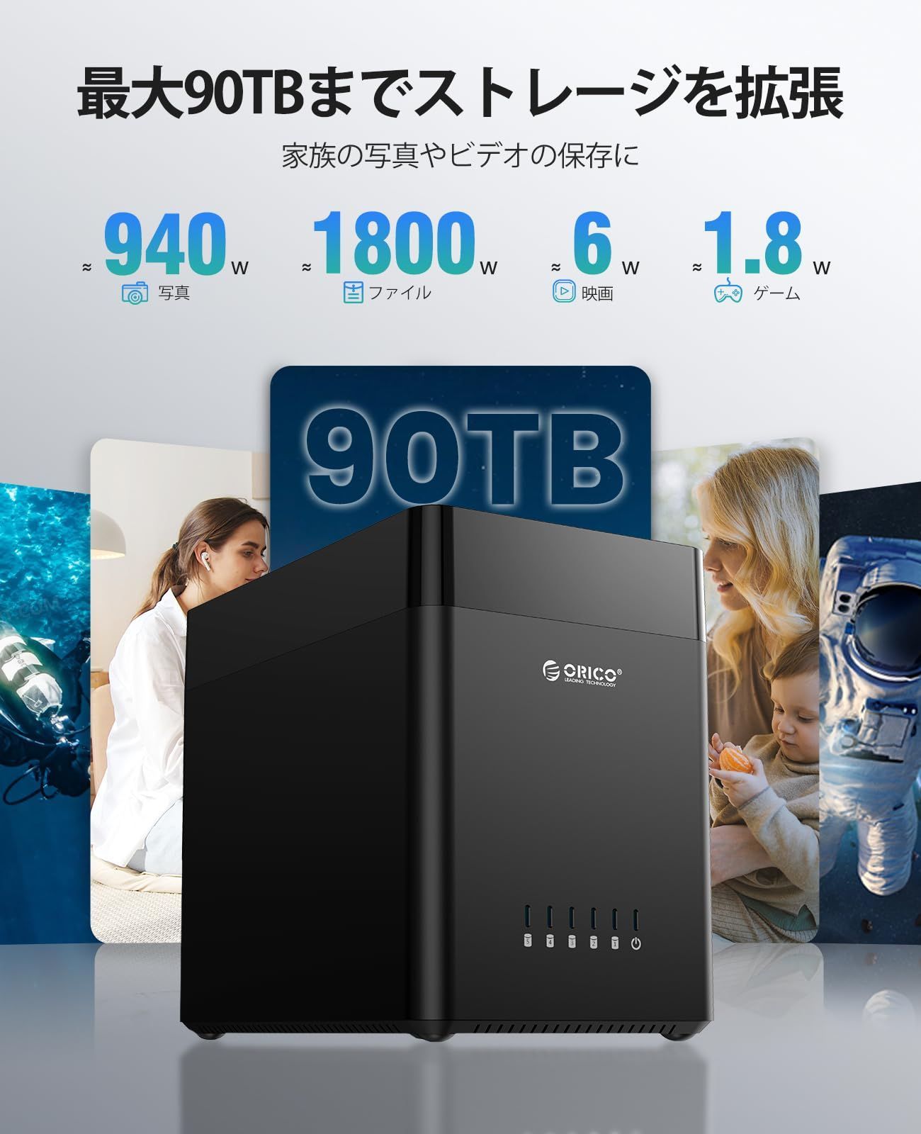 SATA3.0 18TB*5台対応