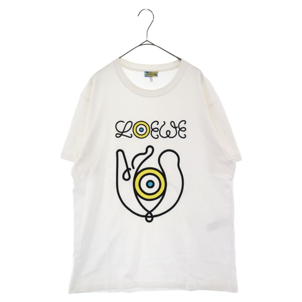 LOEWE (ロエベ) フロントロゴ刺繍 半袖Tシャツ ホワイト