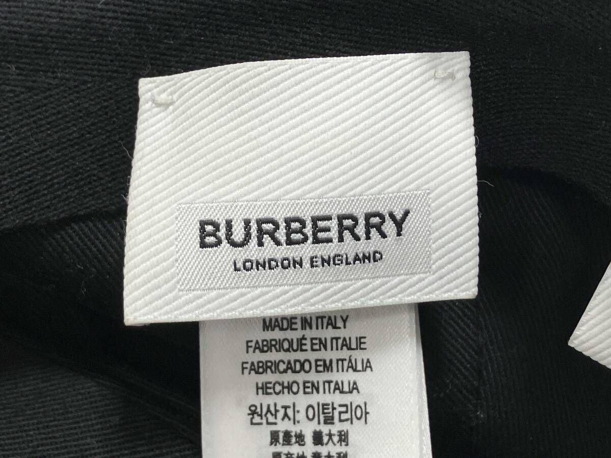 Burberry バーバリー キャップ ノバチェック ベースボールキャップ 8010946 TB立体刺繍 コットン ブラック WWW_MORNINGWALKER_COM