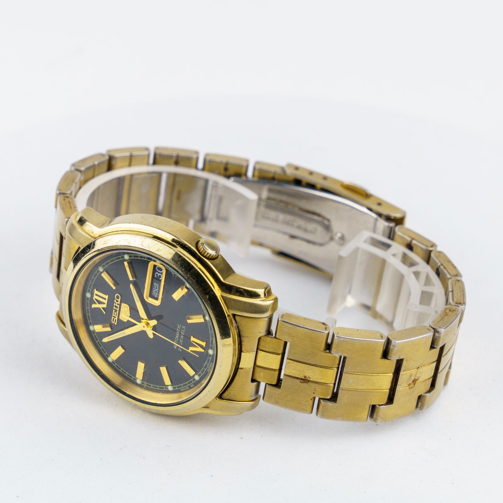 SEIKO 5 セイコー5 7S26-03E0 自動巻き メンズウォッチ ゴールド