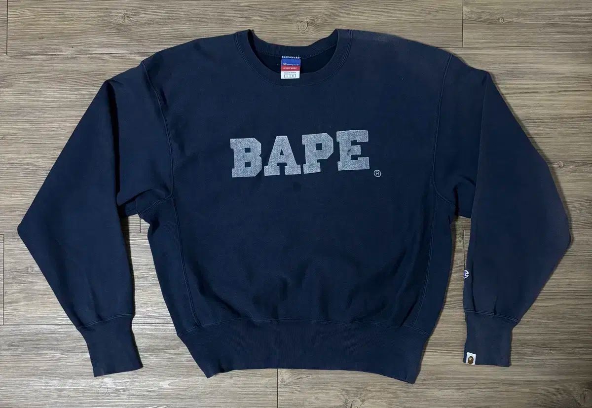 90s Champion チャンピオン x A BATHING APE アベイシングエイプ リバースウィーブ スウェットシャツ