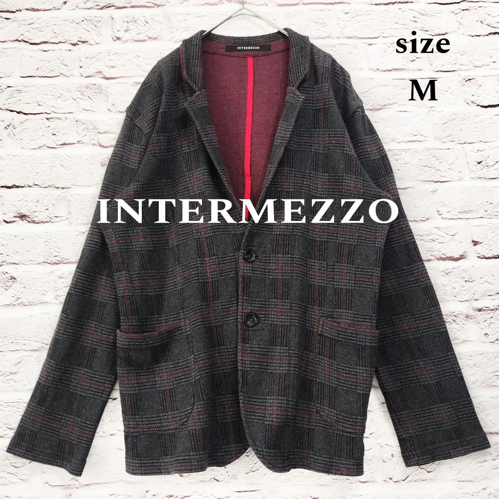 【タータンチェック】インターメッツォ INTERMEZZO テーラードジャケット