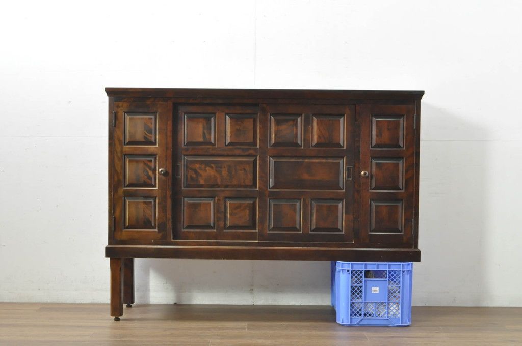 ☆事前問合せ必須☆ 北海道民芸家具 下駄箱 中古 希少 廃盤品 サイド