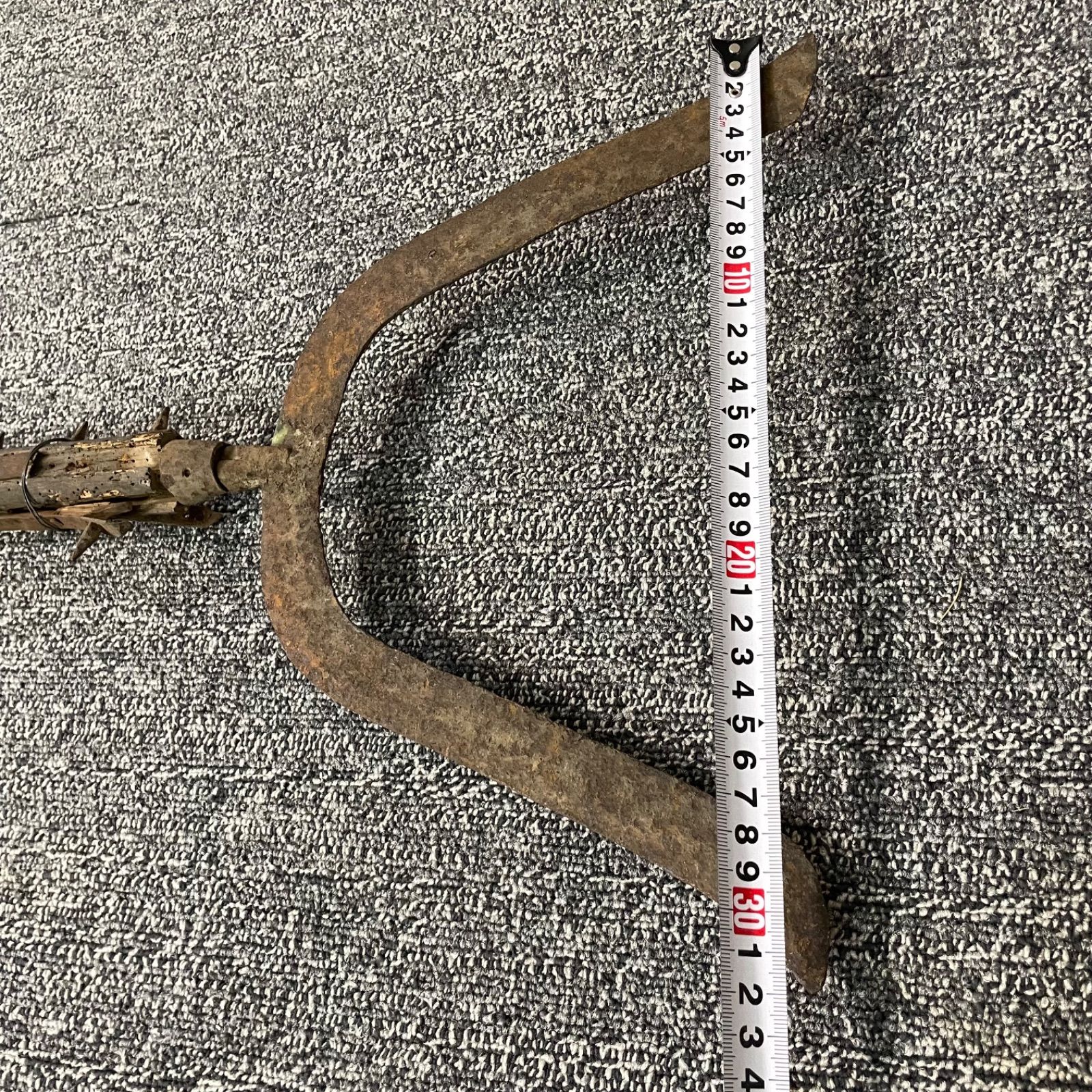 刺又 さすまた 石突付 袖がらみ ヤリ 古道具 武具 刀装具 拵え骨董