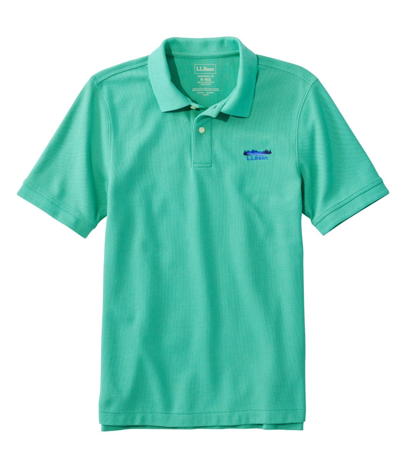 Size L_Color Jadeite L.L.Bean エルエルビーン メンズ ジャパン フィット ダブル エル ポロシャツ 半袖 カタディン ロゴの刺繍入り ジャパン フィット L Jadeite グリーン １０００２６４８６８