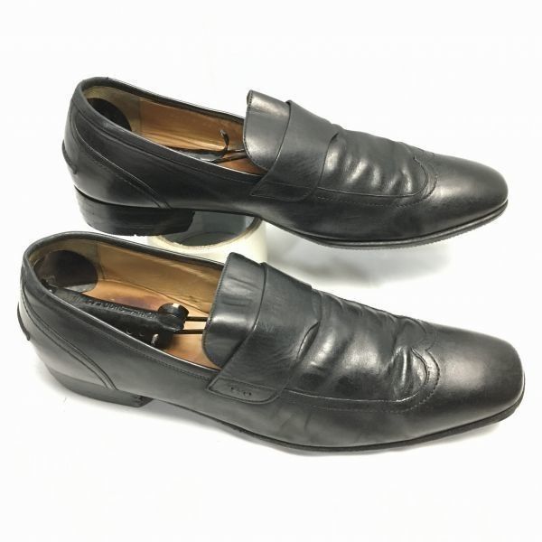 【美品】グッチ／GUCCI 黒・革靴・ローファー 43E（27.5㎝） 楽天市場】グッチ ローファー インターロッキングG付き レザー