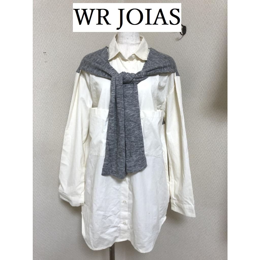 WR joias（ダブルアールジョイアス）長袖 シャツ ロング ブラウス 白