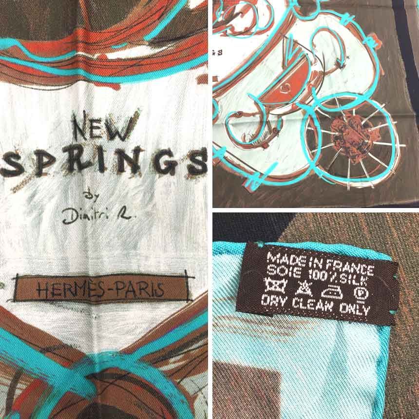 セール HERMES エルメス カレ90 スカーフ NEW SPRINGS ニュー