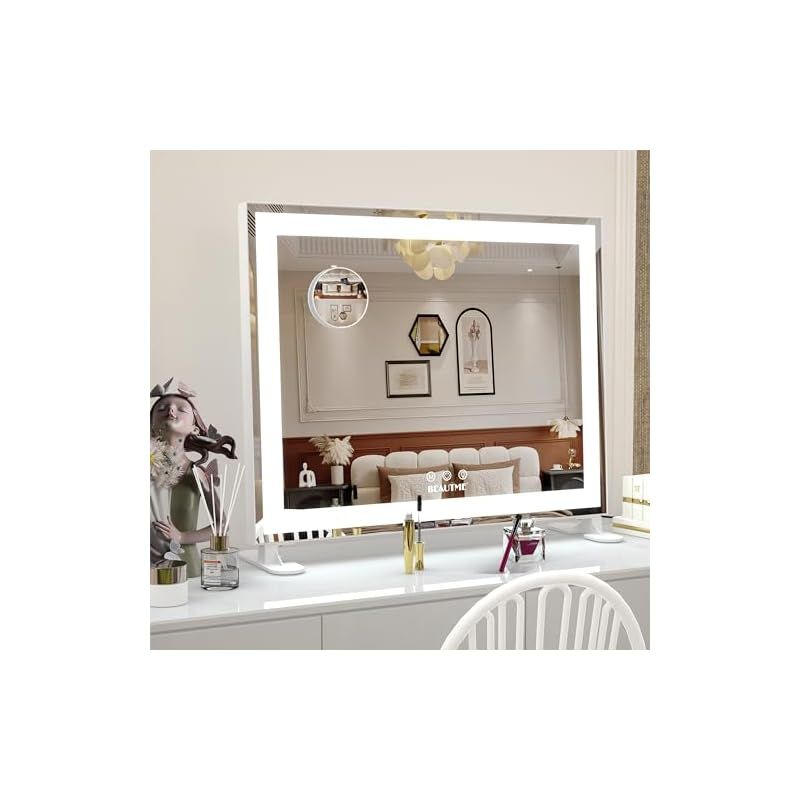 BEAUTME 女優ミラー 卓上鏡 化粧 売れ筋 led ハリウッドミラー 三色