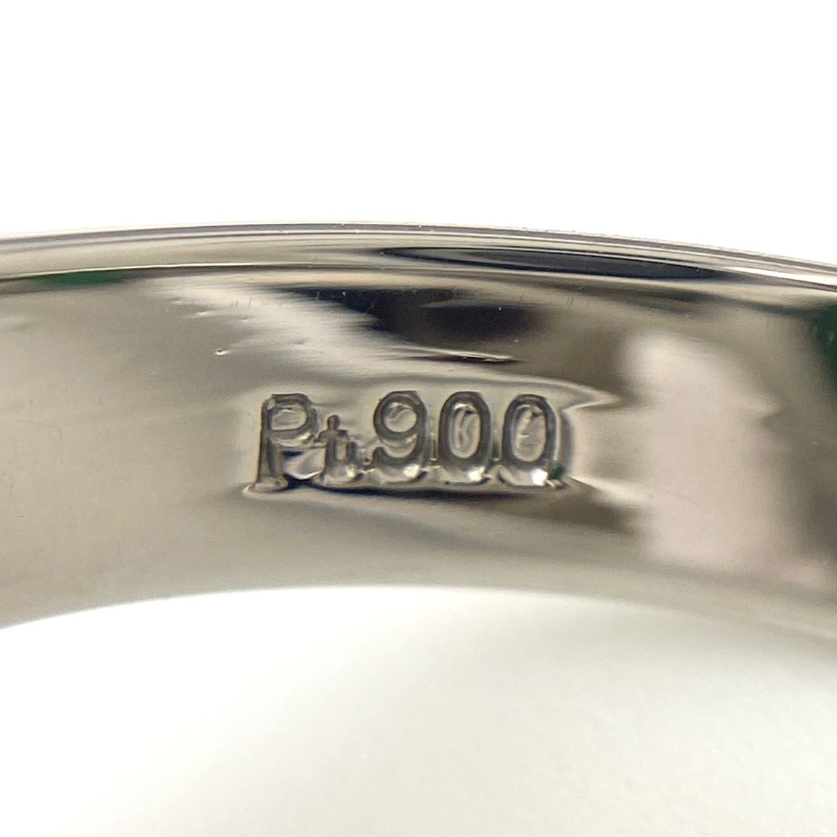 翡翠 デザインリング プラチナ 指輪 メレダイヤ リング 15号 Pt900  