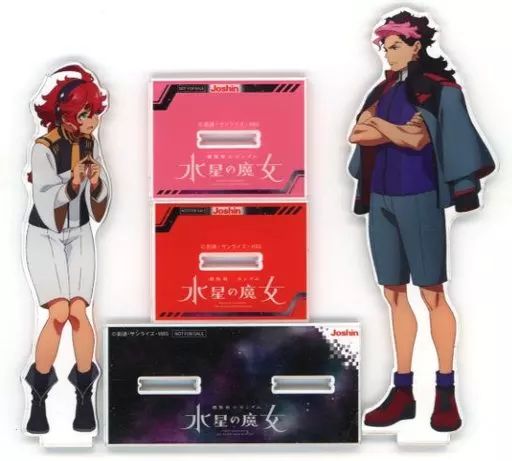 中古】アクリルスタンド・アクリルパネル スレッタ&グエル 描き 中古】アクリルスタンド・アクリルパネル スレッタ&グエル 描き