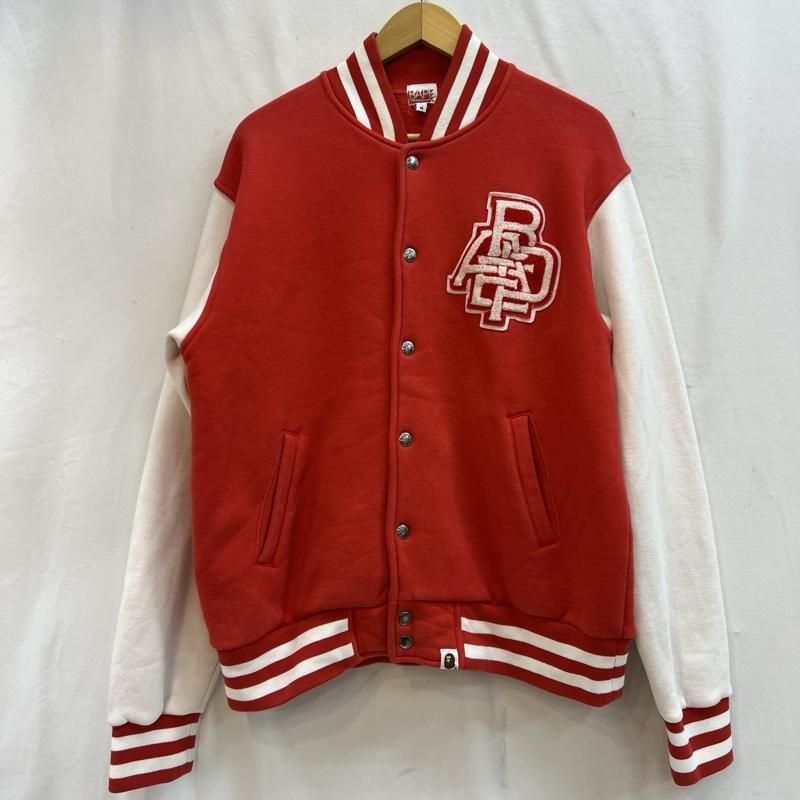 A BATHING APE アベイシングエイプ ジャケット、上着 ジャンパー、ブルゾン カレッジロゴ スウェットスタジャン 00s