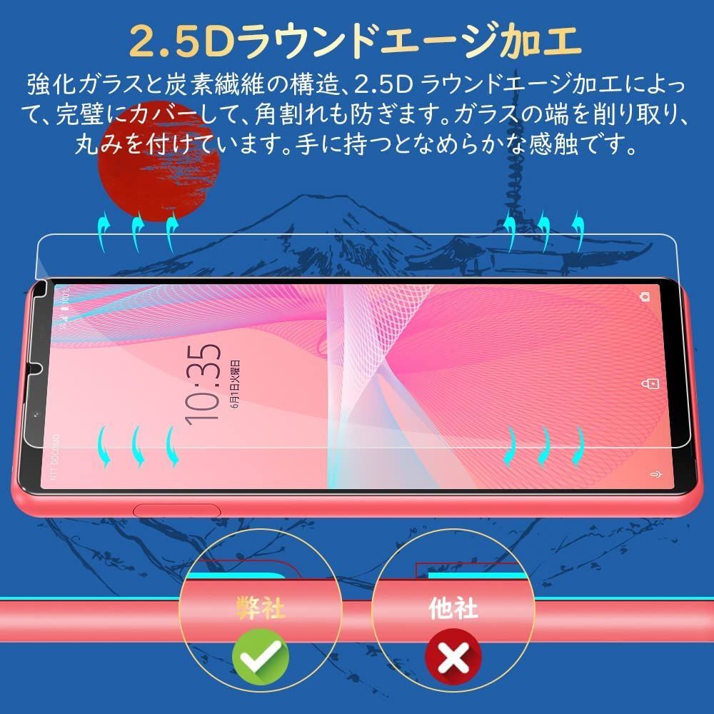 残り1点 Xperia 10 iii ガラスフィルム 2枚 強化フィルム 593