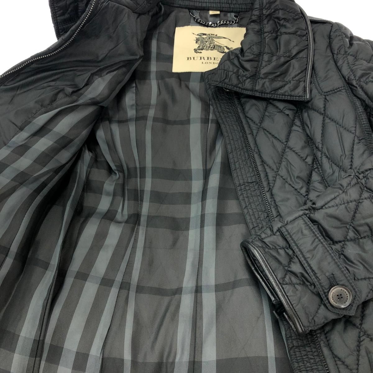 【送料無料】バーバリーロンドン 裏地チェック　中綿コート BURBERRY LONDON 本物 M 1018/0116 cf 030943 BURBERRY LONDON バーバリーロンドン 裏地チェック柄 キルティング