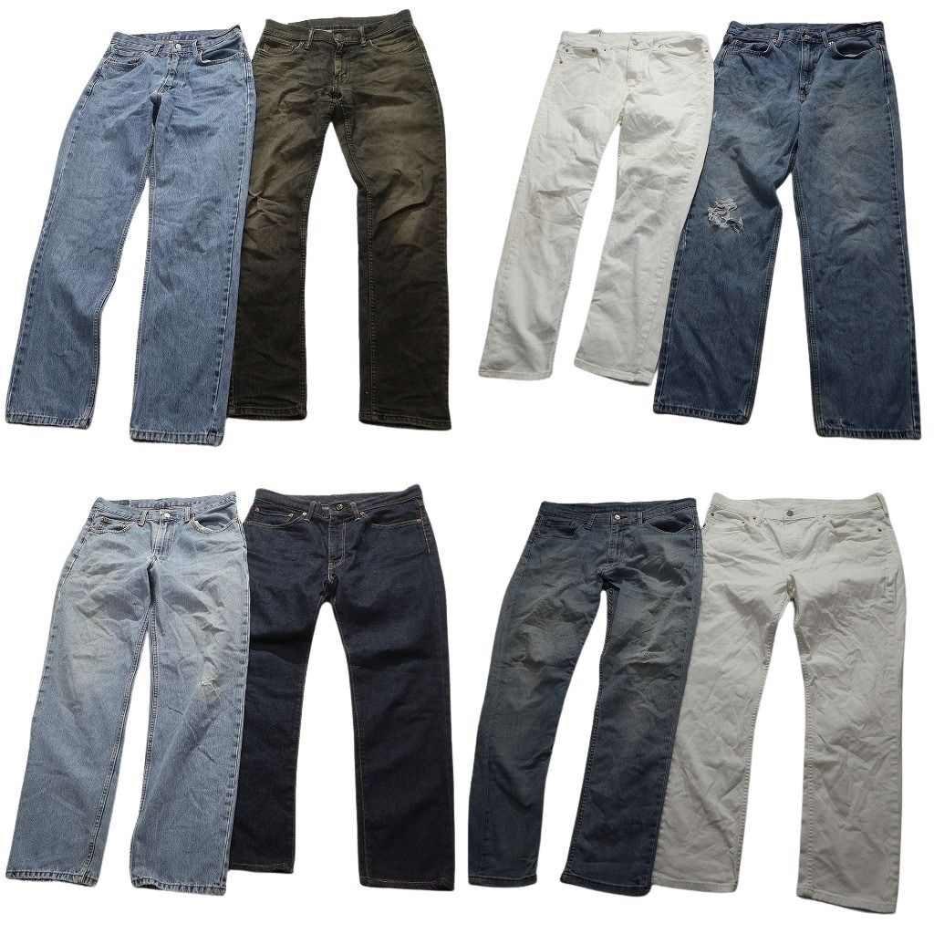 B品 古着卸 リーバイス 550 511 MIX デニム パンツ 8枚セット メンズ 36 |34 |33 |32 |30 ブラック 古着 NA6254