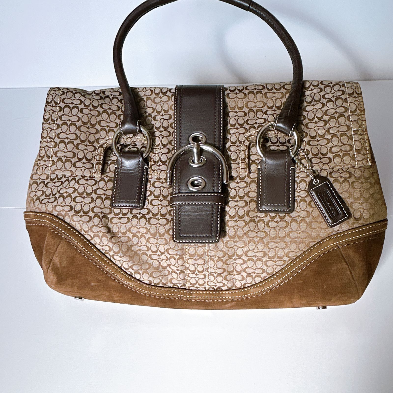 COACH コーチ バッグ ハンドバッグ ベルトフラップ ミニシグネチャー 管理番号KKVNRA3739