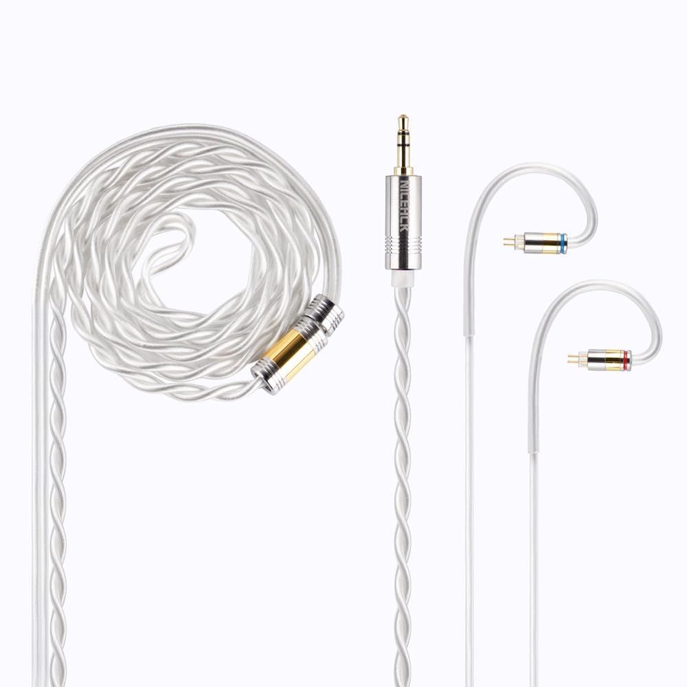 3.5mm 0.78 2pin NICEHCK SnowCat 6N単結晶銅+6N銀メッキ単結晶