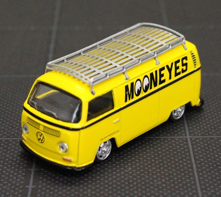 1970年代木製 デッキ　SURFBOARDムーンアイズワーゲンバスHOTROD ムーンアイズ ミニカー ワーゲン バス VW ホットロッド カスタム