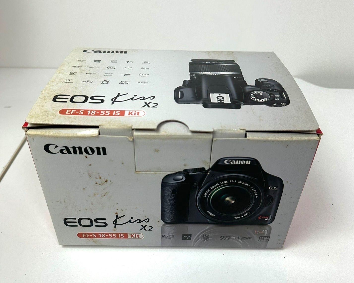 ジャンク】CANON EOS kiss X2 EF-S18-55mm F3.5-5.6 IS EF-S 55-250mm