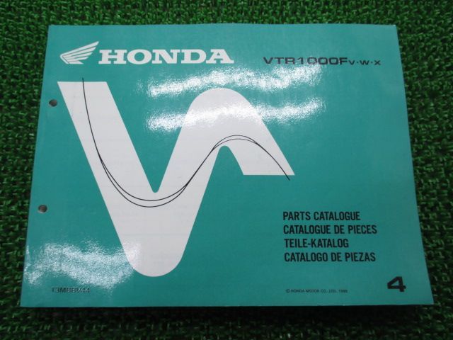 VTR1000FV VTR1000FW VTR1000FX ファイヤーストーム パーツリスト 4版 ホンダ 正規 中古 JH2SC36E JH2SC36A JH2SC36B JH2SC36C JH2SC36U