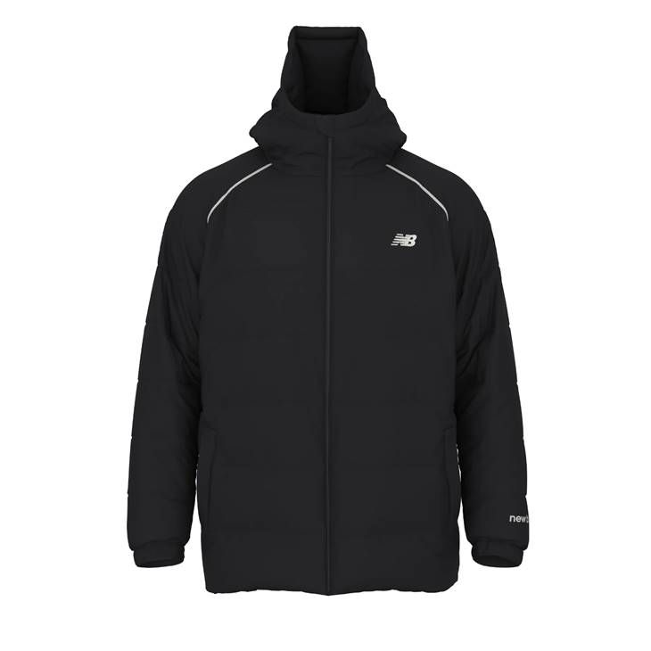 ニューバランス 中綿ジャケット メンズ Newbalance パデッドジャケット ショート 中わた はっ水 用 アウター スポーツウェア ウエア フード付き 着 メンズアウター 黒 服 メンズファッション|AMJ53172-BK