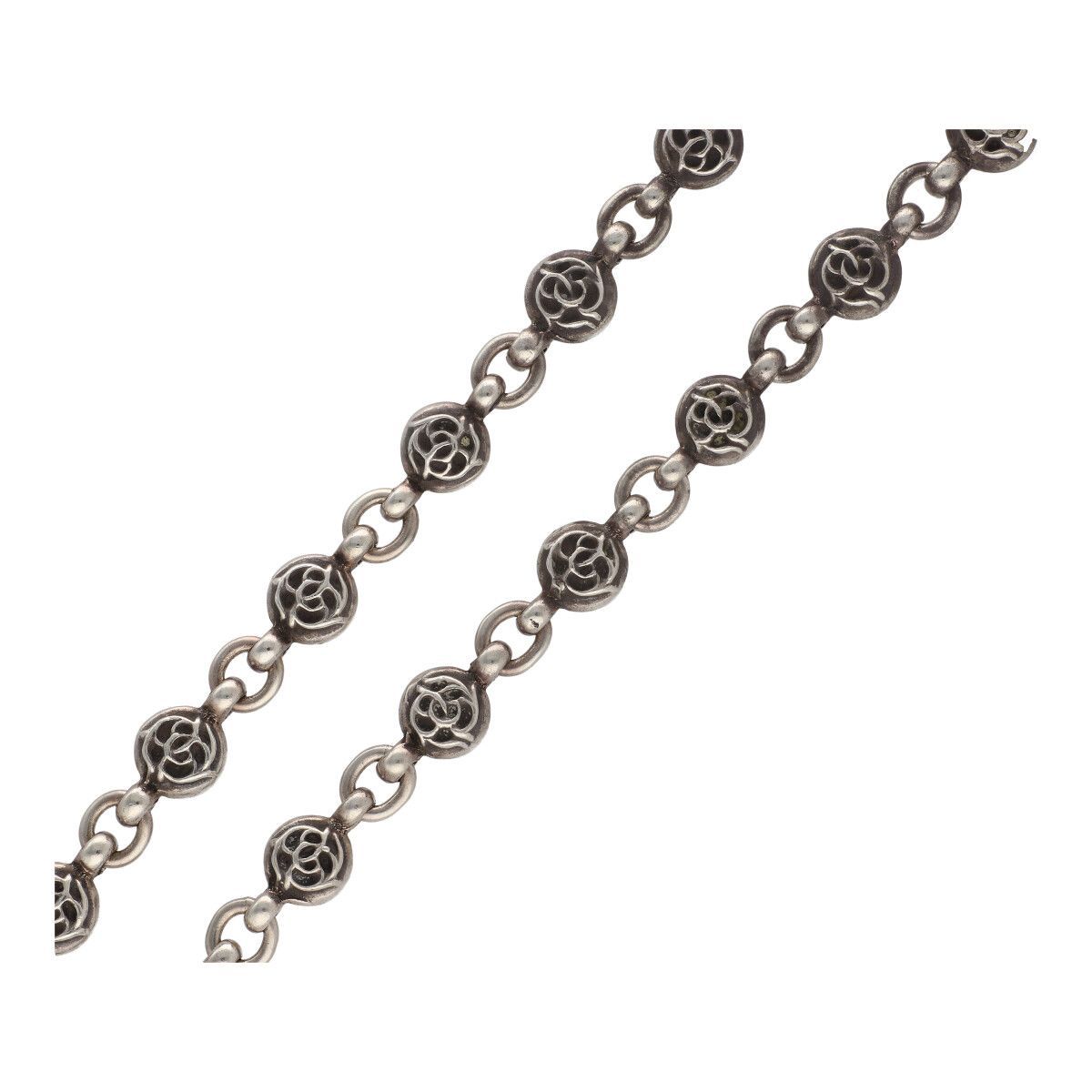中古】 CHROME HEARTS クロムハーツ フローラルボールネックレス #1 w 