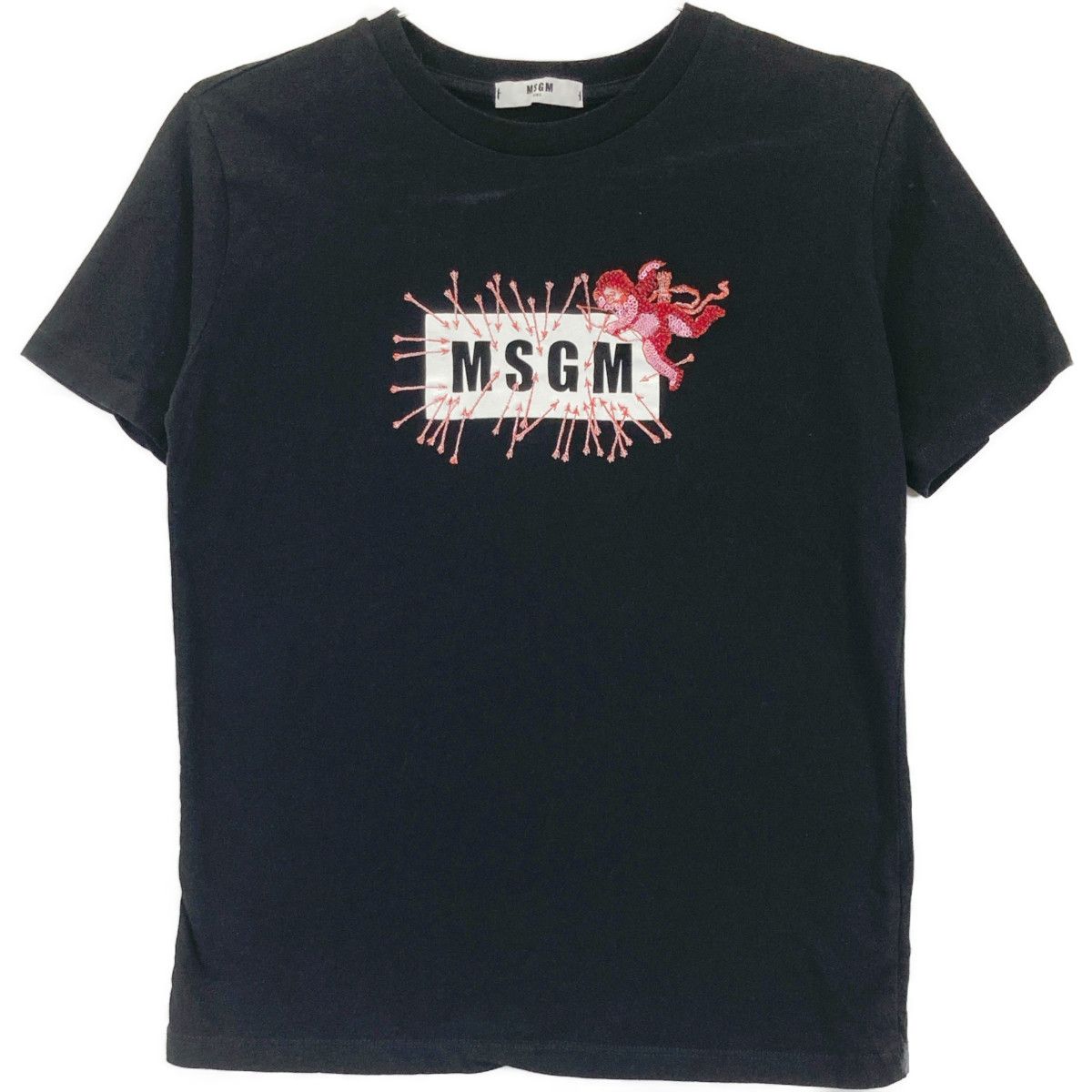 MSGM エムエスジーエム ms027780 ﾛｺﾞ-ｴﾝｼﾞｪﾙｴﾝﾌﾞﾛｲﾀﾞﾘｰS|STｼｬﾂ 12