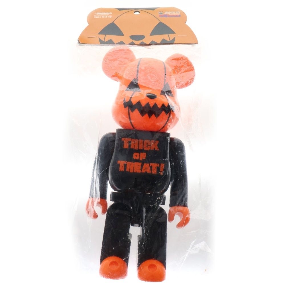 MEDICOM TOY メディコムトイ BE RBRICK HALLOWEEN SOFT VINYL DOLL 400% ベアブリック スーパーフェスティバル22開催記念 ハロウィン 人形 フィギュア ソフビ オレンジ