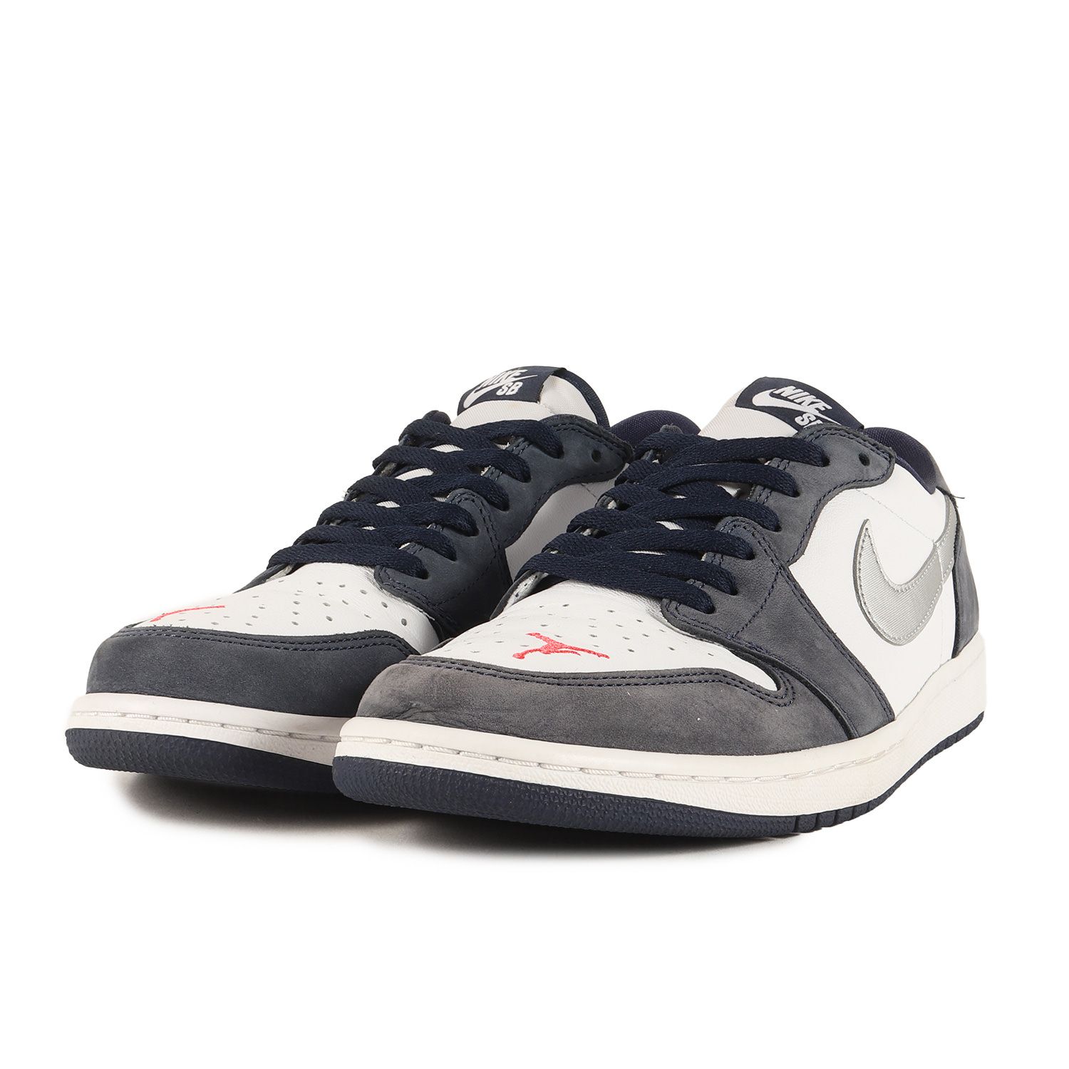 NIKE ナイキ サイズ:US10(28.0cm) | ERIC KOSTON SB AIR JORDAN 1 LOW QS (CJ7891-400) | エリックコストン SB エアジョーダン 1 ロー | ミッドナイトネイビー メタリックシルバー【中古】