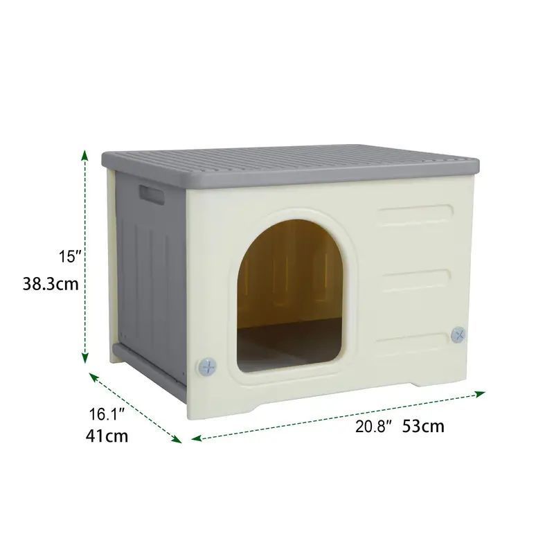 野良猫用の丈夫な屋外キャットハウス 小型ペット用のユニークなキャットシェルター