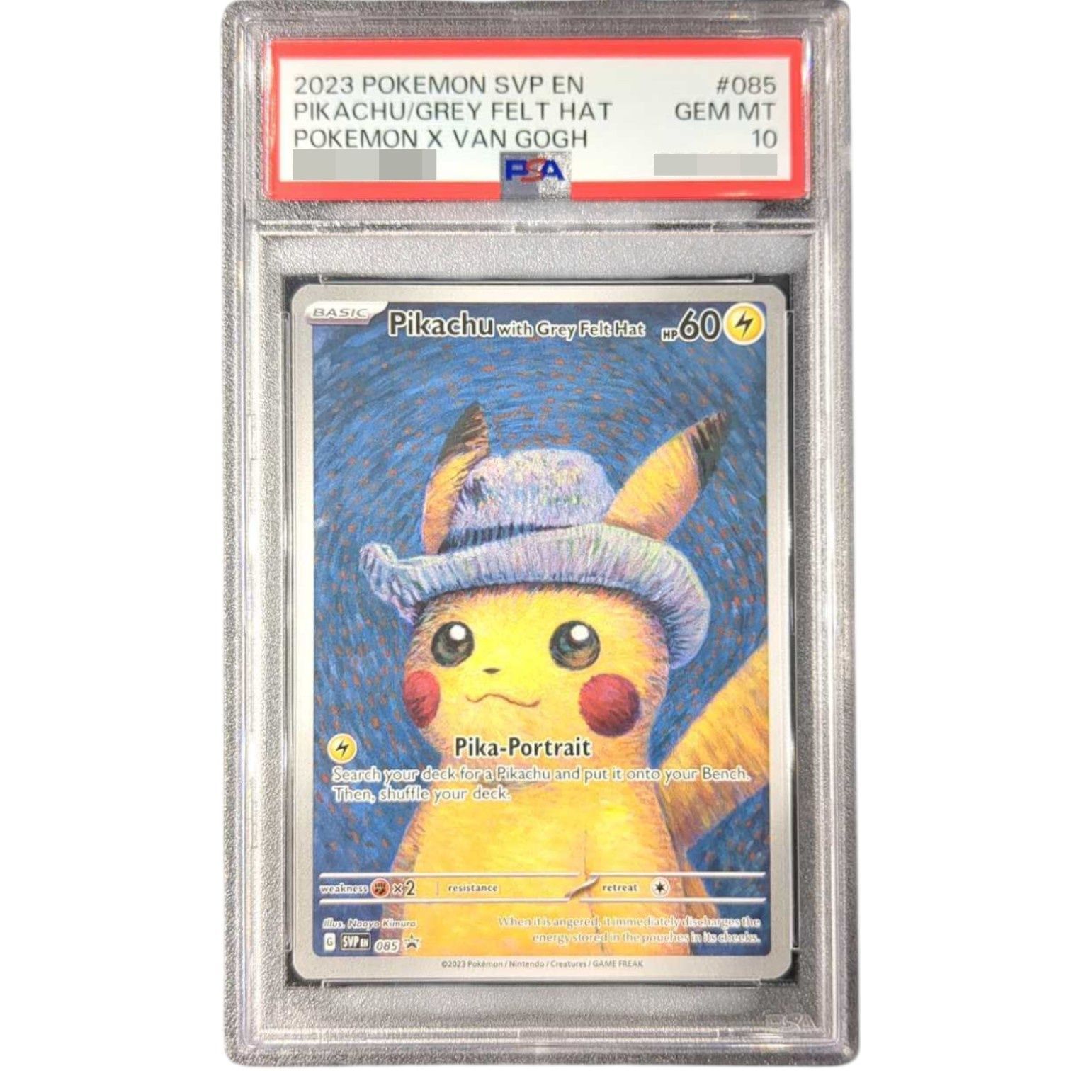 PSA10鑑定済〕Pikachu with Grey Felt Hat(ゴッホピカチュウ)【P