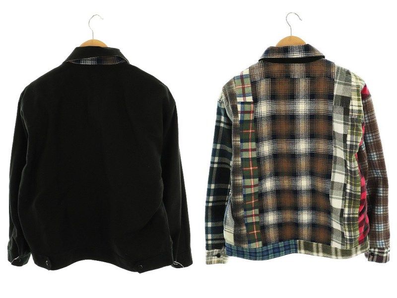 ニードルス ニードルズ Needles REVERSIBLE WORK JACKET ×AWGE ジャケット リバーシブル ジップアップ チェック S マルチカラー IN930 /HK OS SH