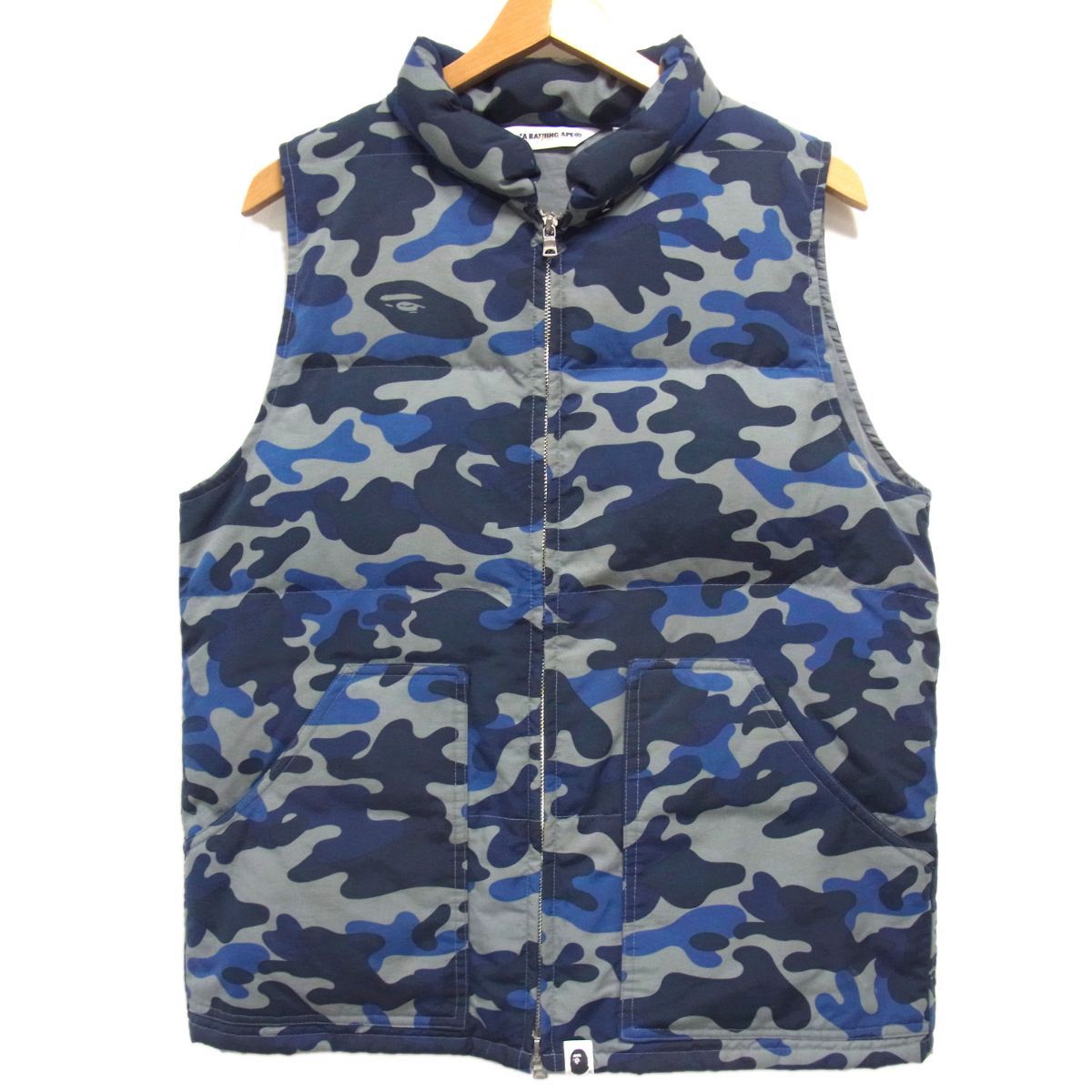 ☆A BATHING APE アベイシングエイプ カモフラ ダウンベスト 迷彩柄 