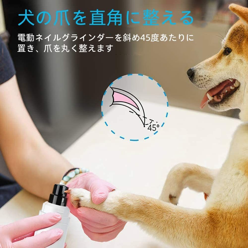 正規品SanMori ペット用つめ切り 爪切り 小型犬 中型犬用 ストレスなしで切れる ペット専用 (グレー)