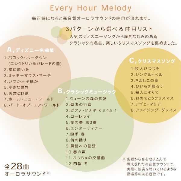 ディズニー掛け時計 くまのプーさん からくり時計 28曲の選べるオーロラサウンド[3386] - メルカリ