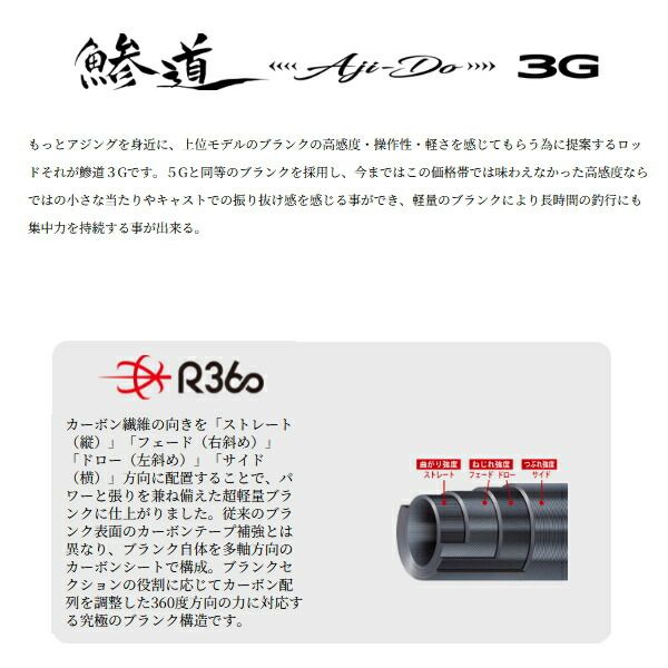 メジャークラフト 鯵道 3G AD3-5102L/S スピニング メジャークラフト