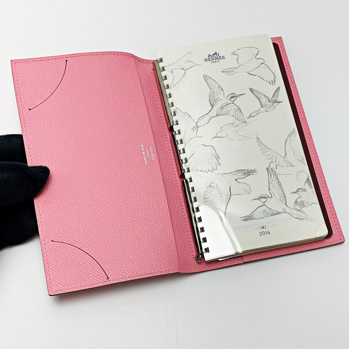 HERMES エルメス アジェンダ ヴィジョン2 □R刻印 ローズ