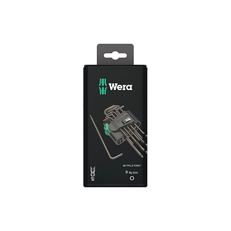 Wera ヴェラ 05073598001 | 六角 967 PKL|9 SB L-Key Set BlackLaser Ballpoint Hex Key 9ピース 1