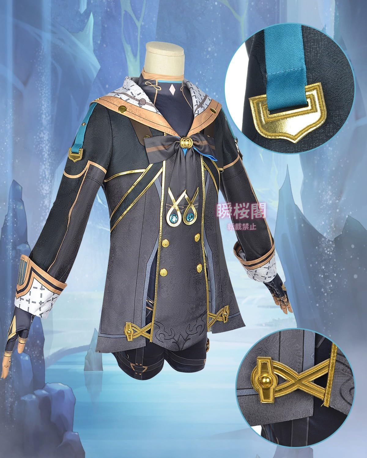 【セール】 フレミネ コスプレ ウィッグ付き 潜水士 原神 コスプレ衣装 フルセット コスチューム 大人用 仮装 Genshin Freminet cos ハロウィン CS0923BJ