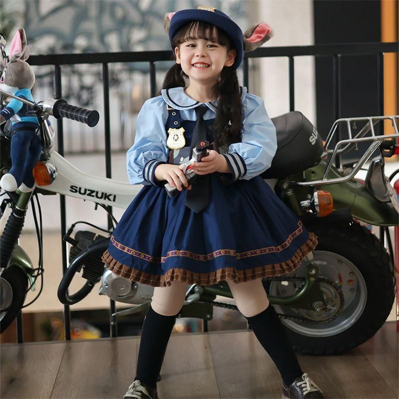 キッズ ポリス 衣装 ポリスコスチューム キッズ 女の子 コスプレ衣装 キッズ ポリス 仮装 長袖 なりきり キッズ ポリス 帽子 大きいサイズ