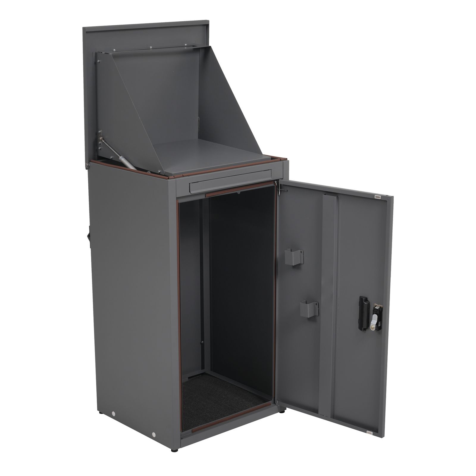 宅配ボックス 据置型 大容量 ポスト一体型 投函口3つ 複数投函 屋外