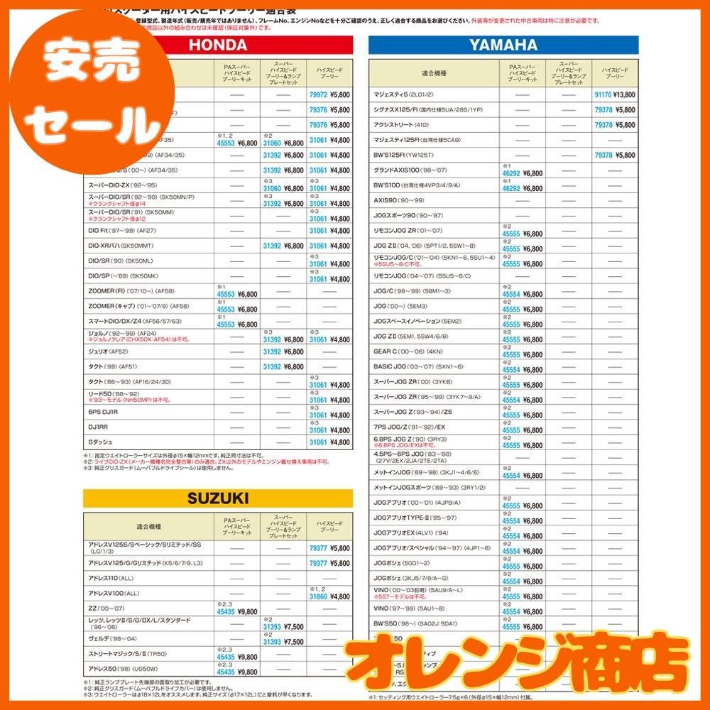 デイトナ DAYTONA パワーアドバンス スーパープーリーキット ZZ