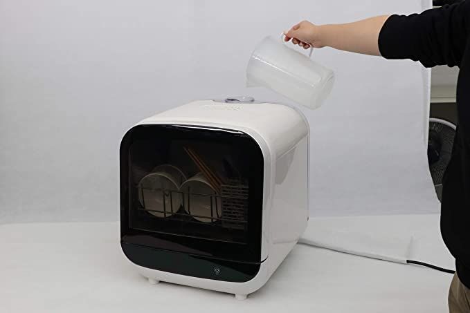 高温洗浄 日本食器洗い乾燥機 高温殺菌 乾燥 工事不要ママ妻用水槽ギフトタイプ MANGUO ホワイト SDW-J5L-W